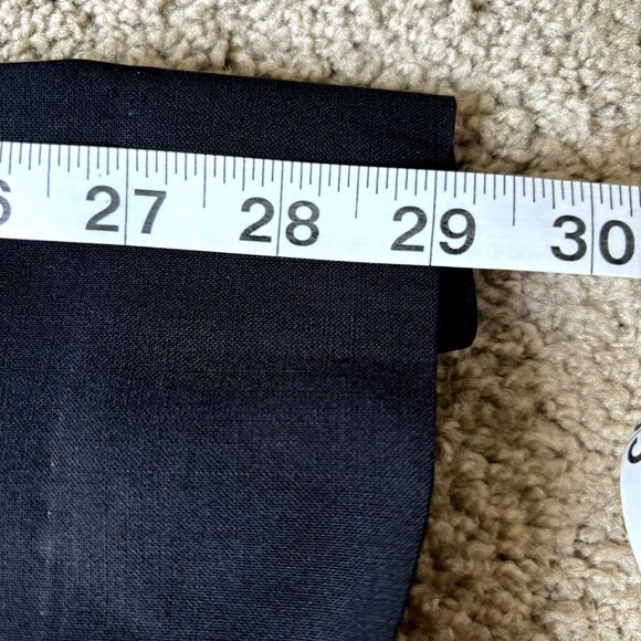 Coppley $330 Men's‎ Dress Pants 40x29 Black Wool Trousers Flat Front Canada Made - Picture 6 of 10
